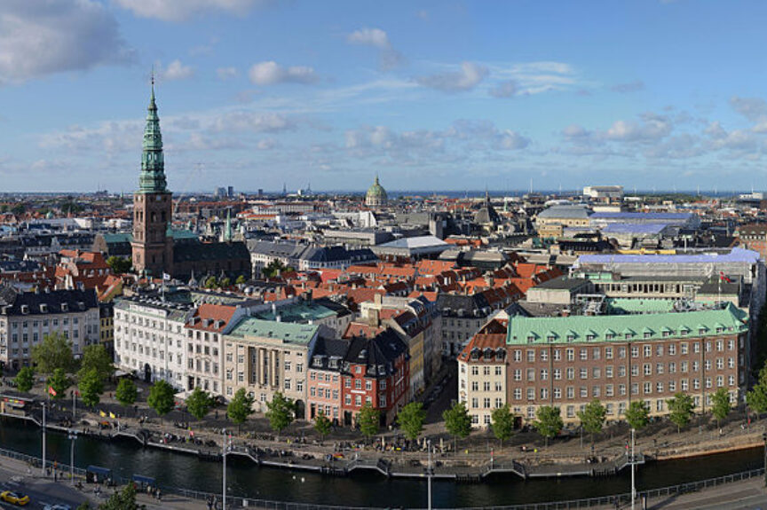 Copenhagen view from Christiansborg castle
